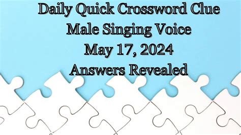 male voice crossword